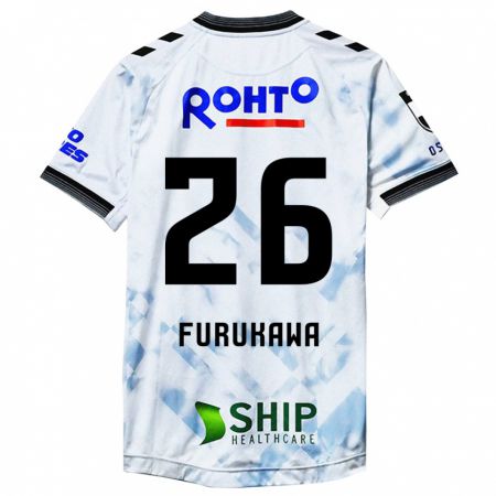 Kandiny Uomo Maglia Kanta Furukawa #26 Bianco Nero Kit Gara Away 2024/25 Maglietta