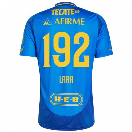 Kandiny Herren Miguel Lara #192 Blau Gelb Auswärtstrikot Trikot 2024/25 T-Shirt Österreich