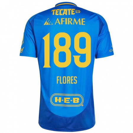 Kandiny Herren Rolando Flores #189 Blau Gelb Auswärtstrikot Trikot 2024/25 T-Shirt Österreich