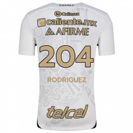 Kandiny Uomo Maglia Jesús Rodríguez #204 Bianco Nero Kit Gara Away 2024/25 Maglietta