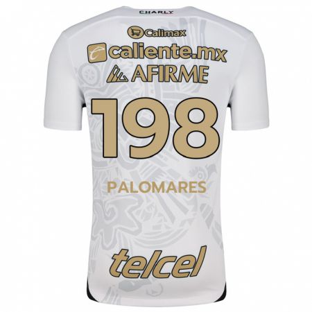 Kandiny Uomo Maglia Ramón Palomares #198 Bianco Nero Kit Gara Away 2024/25 Maglietta