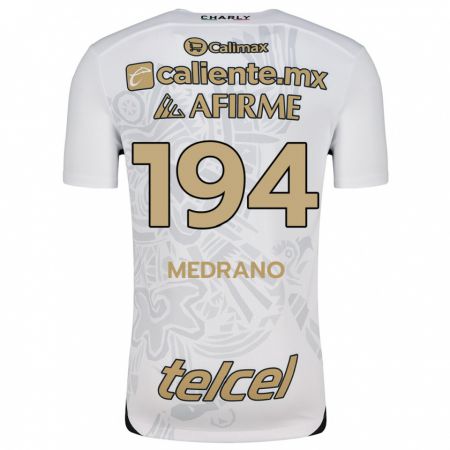 Kandiny Hombre Camiseta Luis Medrano #194 Blanco Negro 2ª Equipación 2024/25 La Camisa