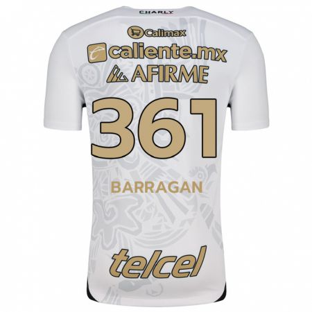 Kandiny Uomo Maglia Jesús Barragán #361 Bianco Nero Kit Gara Away 2024/25 Maglietta