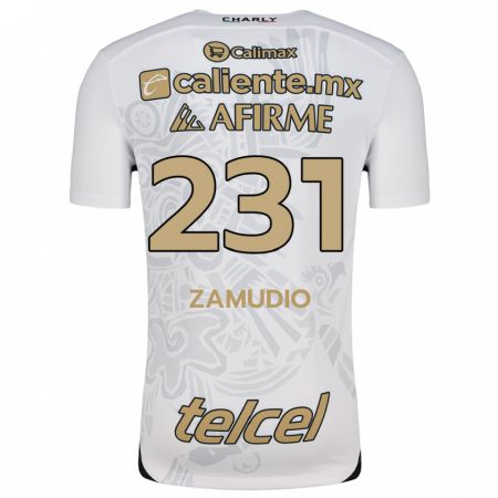 Kandiny Uomo Maglia Irwin Zamudio #231 Bianco Nero Kit Gara Away 2024/25 Maglietta