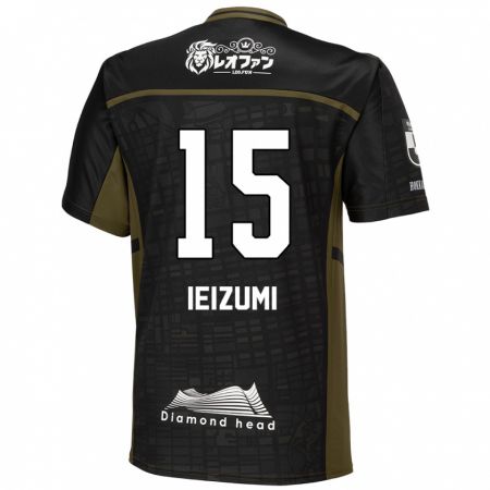 Kandiny Uomo Maglia Rei Ieizumi #15 Nero Verde Kit Gara Away 2024/25 Maglietta