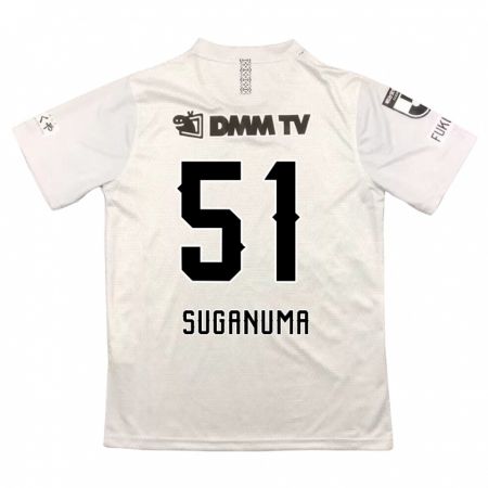 Kandiny Uomo Maglia Kazuaki Suganuma #51 Grigio Nero Kit Gara Away 2024/25 Maglietta