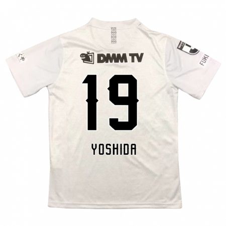 Kandiny Uomo Maglia Yuzuki Yoshida #19 Grigio Nero Kit Gara Away 2024/25 Maglietta