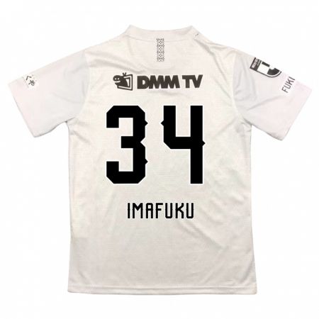 Kandiny Uomo Maglia Kennosuke Imafuku #34 Grigio Nero Kit Gara Away 2024/25 Maglietta