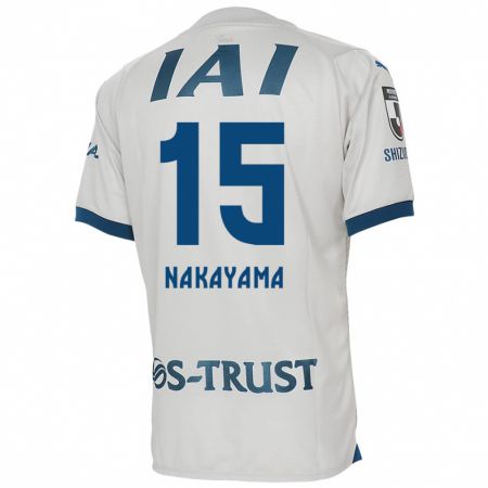 Kandiny Uomo Maglia Atsuki Nakayama #15 Bianco Blu Kit Gara Away 2024/25 Maglietta