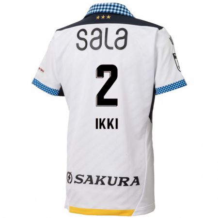 Kandiny Uomo Maglia Ikki Kawasaki #2 Bianco Nero Kit Gara Away 2024/25 Maglietta