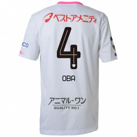 Kandiny Hombre Camiseta Shotaro Oba #4 Blanco Azul Rosa 2ª Equipación 2024/25 La Camisa México