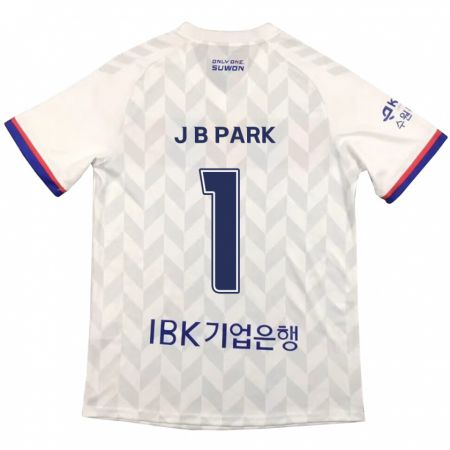 Kandiny Uomo Maglia Bae-Jong Park #1 Bianco Blu Kit Gara Away 2024/25 Maglietta