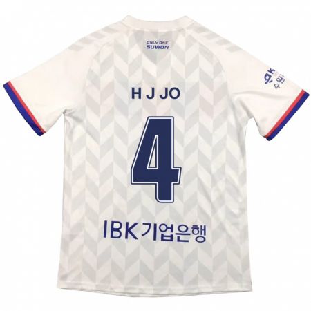 Kandiny Heren Jun-Hyun Jo #4 Wit Blauw Uitshirt Uittenue 2024/25 T-Shirt België