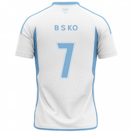 Kandiny Uomo Maglia Seung-Beom Ko #7 Bianco Blu Kit Gara Away 2024/25 Maglietta