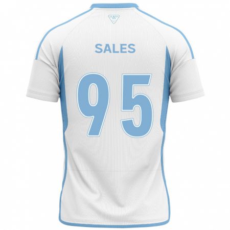 Kandiny Uomo Maglia Matheus Sales #95 Bianco Blu Kit Gara Away 2024/25 Maglietta