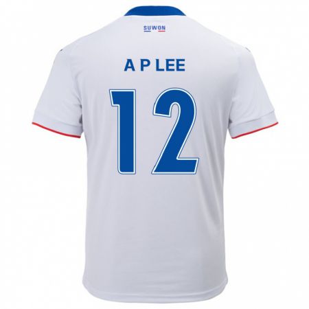 Kandiny Heren Pyeong-An Lee #12 Wit Blauw Uitshirt Uittenue 2024/25 T-Shirt