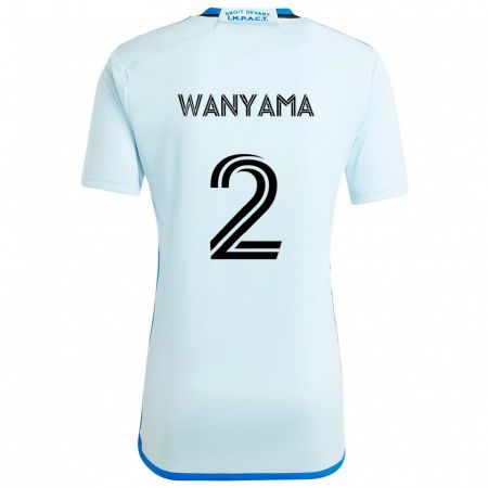 Kandiny Uomo Maglia Victor Wanyama #2 Blu Ghiaccio Kit Gara Away 2024/25 Maglietta