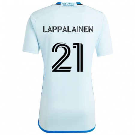 Kandiny Hombre Camiseta Lassi Lappalainen #21 Azul Hielo 2ª Equipación 2024/25 La Camisa