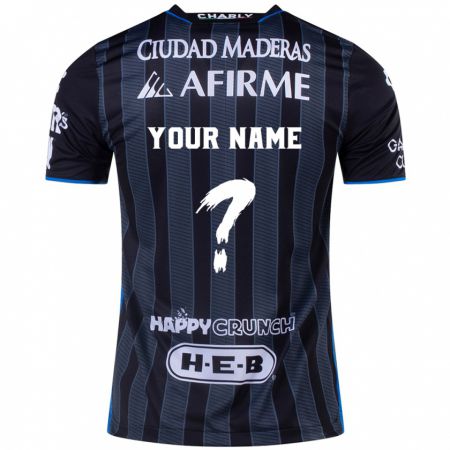 Kandiny Uomo Maglia Il Tuo Nome #0 Bianco Nero Kit Gara Away 2024/25 Maglietta