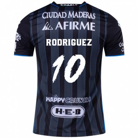 Kandiny Uomo Maglia Lucas Rodríguez #10 Bianco Nero Kit Gara Away 2024/25 Maglietta