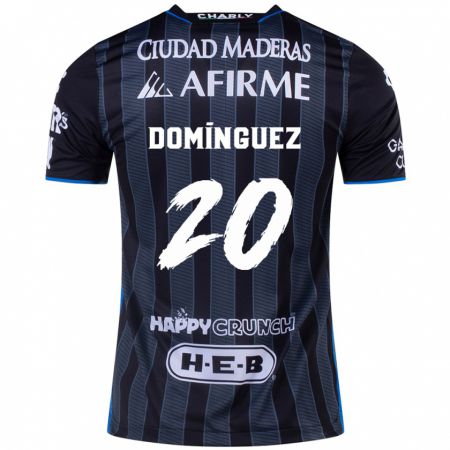 Kandiny Uomo Maglia Misael Domínguez #20 Bianco Nero Kit Gara Away 2024/25 Maglietta