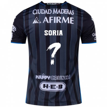 Kandiny Uomo Maglia Andrés Soria #0 Bianco Nero Kit Gara Away 2024/25 Maglietta