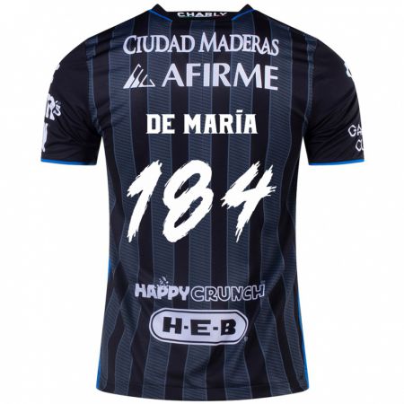 Kandiny Uomo Maglia Antonio De María Y Campos #184 Bianco Nero Kit Gara Away 2024/25 Maglietta