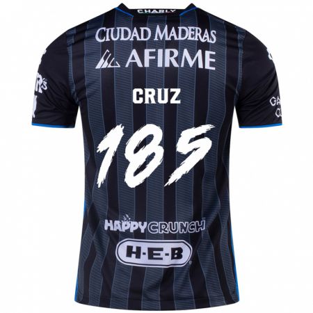 Kandiny Hombre Camiseta Axel Cruz #185 Blanco Negro 2ª Equipación 2024/25 La Camisa