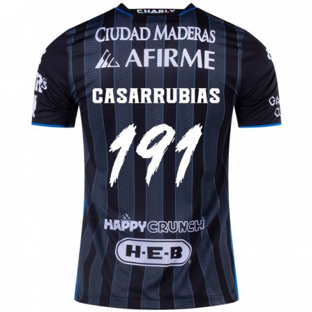 Kandiny Uomo Maglia Aaron Casarrubias #191 Bianco Nero Kit Gara Away 2024/25 Maglietta