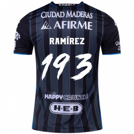 Kandiny Uomo Maglia Ángel Ramírez #193 Bianco Nero Kit Gara Away 2024/25 Maglietta