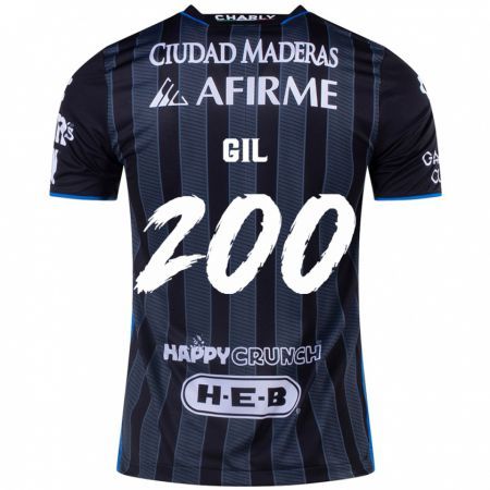 Kandiny Hombre Camiseta Gerardo Gil #200 Blanco Negro 2ª Equipación 2024/25 La Camisa