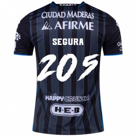 Kandiny Hombre Camiseta Mathías Segura #205 Blanco Negro 2ª Equipación 2024/25 La Camisa