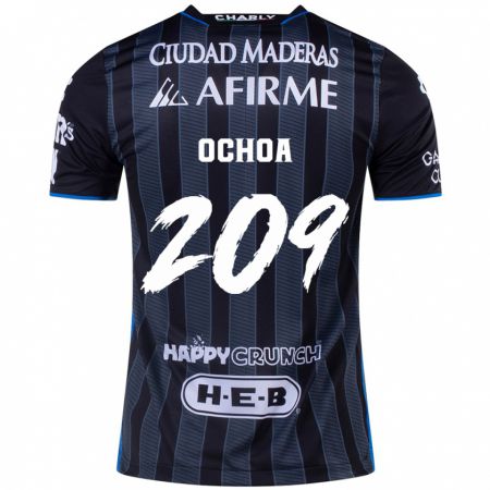 Kandiny Uomo Maglia José Ochoa #209 Bianco Nero Kit Gara Away 2024/25 Maglietta