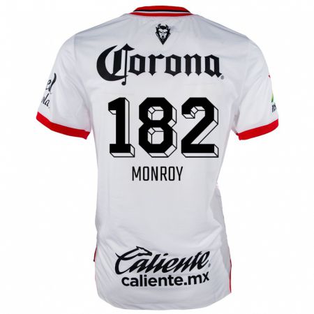 Kandiny Hombre Camiseta Brayan Monroy #182 Blanco Rojo 2ª Equipación 2024/25 La Camisa