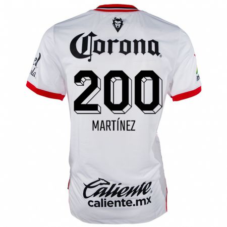 Kandiny Uomo Maglia Edgar Martínez #200 Bianco Rosso Kit Gara Away 2024/25 Maglietta