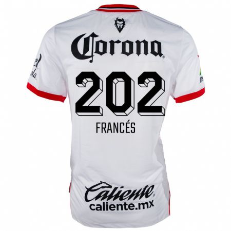 Kandiny Hombre Camiseta Lenin Francés #202 Blanco Rojo 2ª Equipación 2024/25 La Camisa