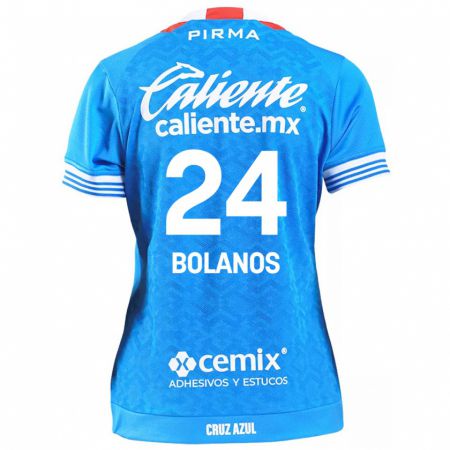 Kandiny Dames Jatziry Bolanos #24 Hemelsblauw Thuisshirt Thuistenue 2024/25 T-Shirt België