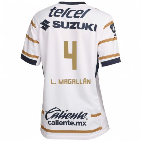 Kandiny Mujer Camiseta Lisandro Magallán #4 Obsidiana Blanca 1ª Equipación 2024/25 La Camisa México