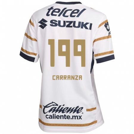 Kandiny Mujer Camiseta Kléber Carranza #199 Obsidiana Blanca 1ª Equipación 2024/25 La Camisa México