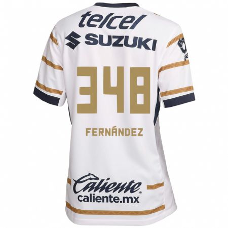 Kandiny Mujer Camiseta Yerik Fernández #348 Obsidiana Blanca 1ª Equipación 2024/25 La Camisa México