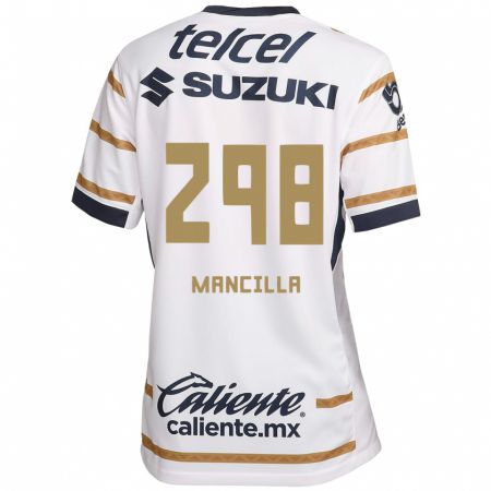 Kandiny Mujer Camiseta José Mancilla #298 Obsidiana Blanca 1ª Equipación 2024/25 La Camisa México