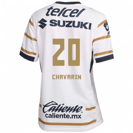 Kandiny Mujer Camiseta Aerial Chavarin #20 Obsidiana Blanca 1ª Equipación 2024/25 La Camisa México