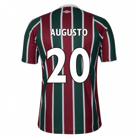 Kandiny Mujer Camiseta Renato Augusto #20 Verde Granate Blanco 1ª Equipación 2024/25 La Camisa