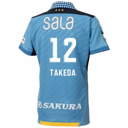 Kandiny Dames Yusei Takeda #12 Blauw Zwart Thuisshirt Thuistenue 2024/25 T-Shirt