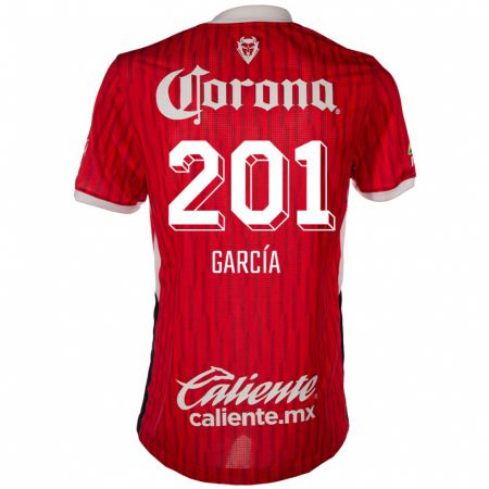 Kandiny Dames Eros García #201 Rood Wit Thuisshirt Thuistenue 2024/25 T-Shirt