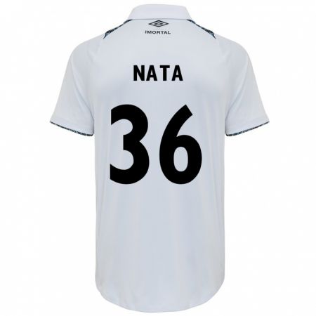 Kandiny Donna Maglia Natã #36 Bianco Blu Kit Gara Away 2024/25 Maglietta