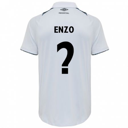 Kandiny Mujer Camiseta Enzo #0 Blanco Azul 2ª Equipación 2024/25 La Camisa