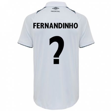 Kandiny Donna Maglia Fernandinho #0 Bianco Blu Kit Gara Away 2024/25 Maglietta