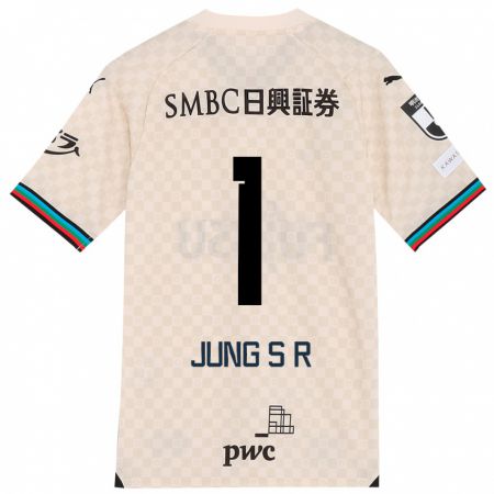 Kandiny Donna Maglia Sung-Ryong Jung #1 Bianco Grigio Kit Gara Away 2024/25 Maglietta