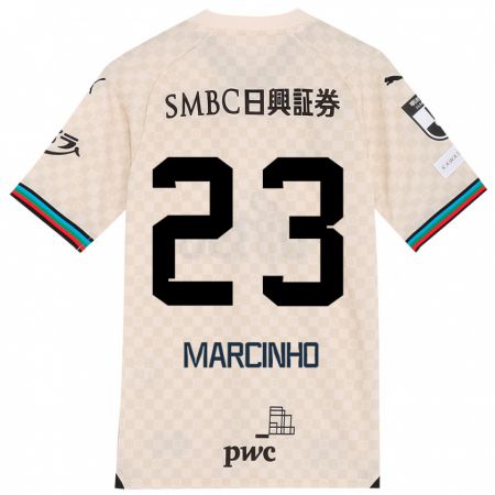 Kandiny Donna Maglia Marcinho #23 Bianco Grigio Kit Gara Away 2024/25 Maglietta